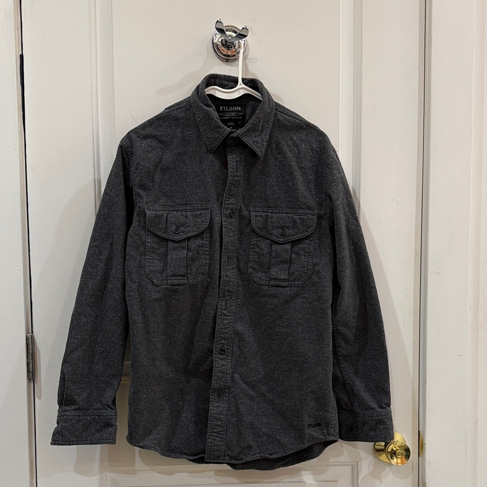 XS Filson Men's Charcoal Alaskan Guide Shirt